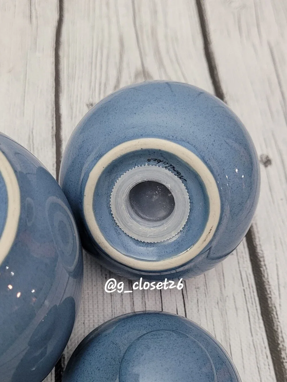 Noritake Colorara Blue Stoneware Sugar Jar / Salt&Pepper Shakers